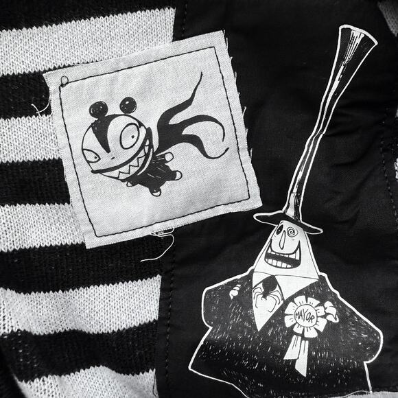 Her Universe Nightmare Before Christmas Patch Stripe Cardigan Zero Jack Sally - Picture 7 of 11